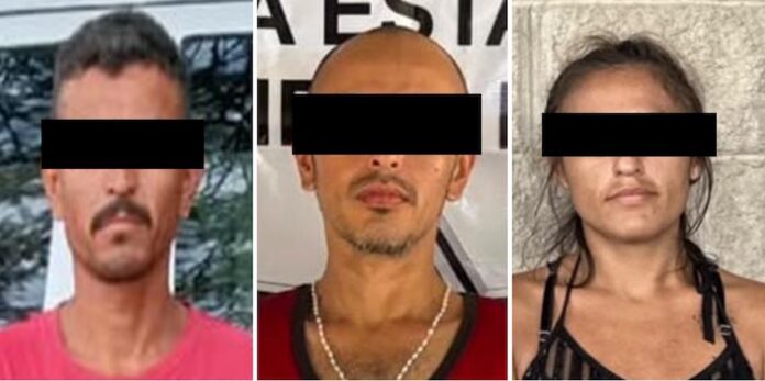 Caen tres personas en posesión de droga; además las autoridades de seguridad recuperan vehículo robado y aseguran arma de fuego.