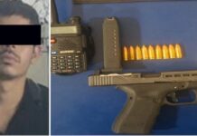 Joven detenido con arma de fuego, radio de comunicación y droga