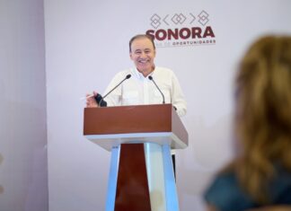 Gobernador Durazo acelera modernización del malecón de Guaymas; obra alcanza 35% de avance