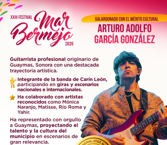 Entregarán presea General José María al Mérito Cultural en el XXIII Festival Mar Bermejo 2026
