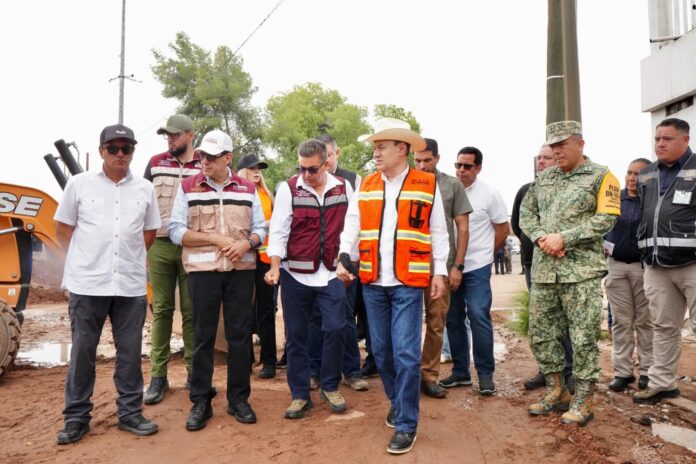 Gobernador Durazo intensifica acciones para acelerar la recuperación de Nogales tras las lluvias; a través de una coordinación de dependencias estales, municipales y federales.