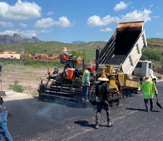 Registra 80 por ciento de avance pavimentación de la avenida Los Yaquis en San Carlos