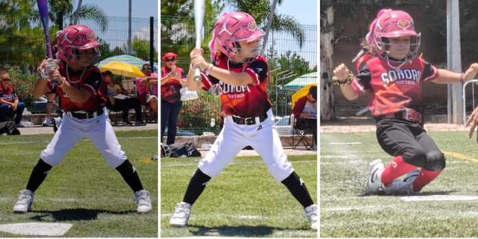 Osmara Elized Santiago González, nació con sangre pelotera; nació y la llevaron a los campos de softbol y beisbol, toda su familia ha jugado los dos deportes.