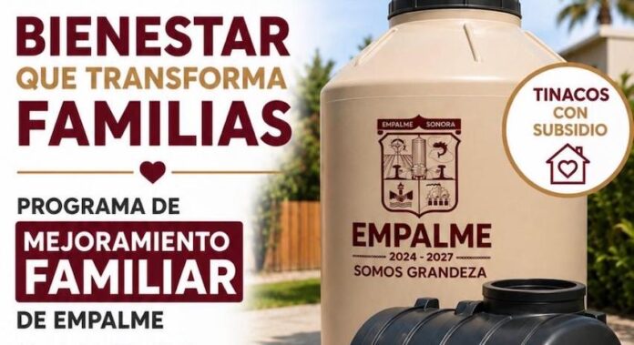 Mantienen abierta ventanilla para adquirir tinacos con subsidio en Empalme; con el propósito de apoyar la economía de las familias empalmenses y facilitar el acceso a mgejores condiciones de vivienda.