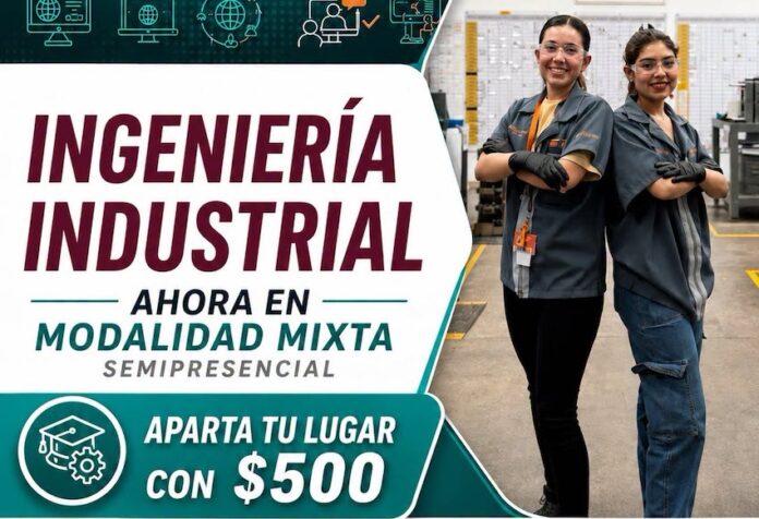 Amplían opciones de formación con modalidad mixta en Ingeniería Industrial; una alternativa que permitirá a más estudiantes continuar con su formación profesional mediante un esquema flexible.