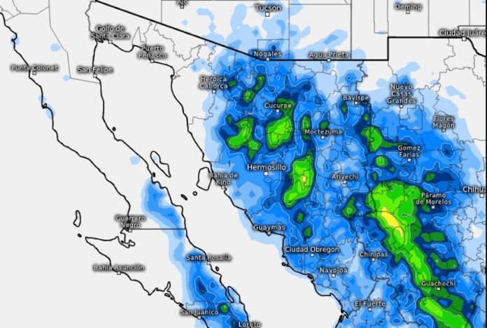 Continuarán las tormentas este día en Sonora; las temperaturas se esperan de entre 40 a 45 grados en algunas zona del estado.