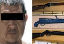 Detenido en posesión de armas, cargadores y cartuchos