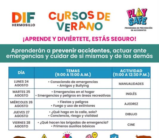 Anuncia DIF cursos de verano para aprender, jugar y cuidarse