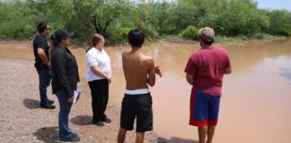 Recorre Karla Córdova comunidades del valle tras lluvias y fuertes vientos