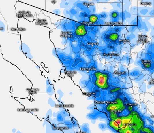 Se prevén tormentas monzónicas durante este jueves