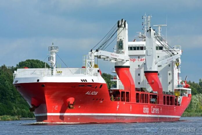 #Guaymas: Arriba buque mercante ‘Alicia’ con equipamiento para minas de Sonora; atracó en el recinto portuario procedente de Perú, transportando un molino.
