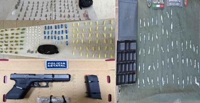 Detenidos, aseguramiento de droga y armas, en distintos municipios; resultado de los operativos conjunto de autoridades de los tres niveles de gobierno.