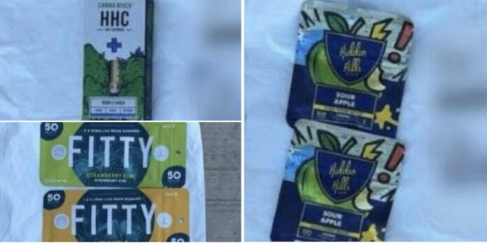 Decomisan bolsas con productos con contenido de THC, en empresa de paquetería; además un vapeador y dos bolsas de gomitas.