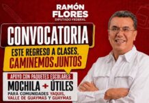Ramón Flores te invita a que te registres en la entrega de mochilas 2026