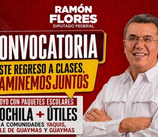 Ramón Flores te invita a que te registres en la entrega de mochilas 2026