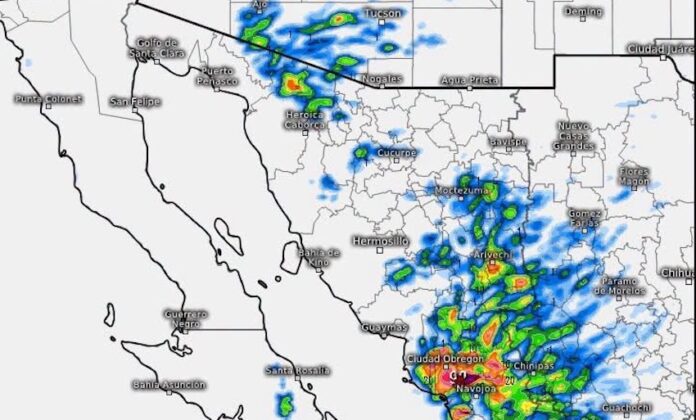 Después del mediodía continúan las tormentas; principalmente sobre las zonas serranas y sectores del noroeste y sur del estado.