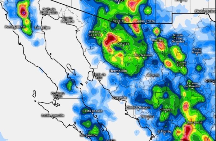 ¡Continuarán las lluvias y tormentas!; de forma paralela persistirá ambiente de caluroso a muy caluroso en el estado, con temperaturas por arriba de los 40 grados.