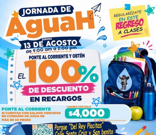 Ofrece Agua de Hermosillo jornada de descuentos del 100% en recargos este jueves