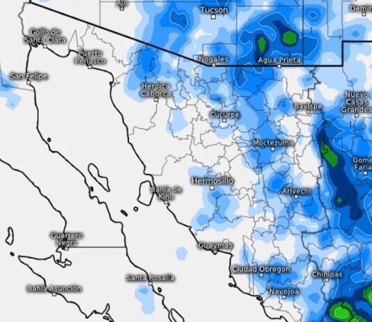 Durante este día se prevé formación de núcleos aislados de tormentas