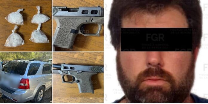Estará preso 4 años por posesión de arma de fuego y ‘cristal’; el de nombre José 'N' fue asegurado en la colonia Alamos cuando viajaba a bordo de su automóvil.