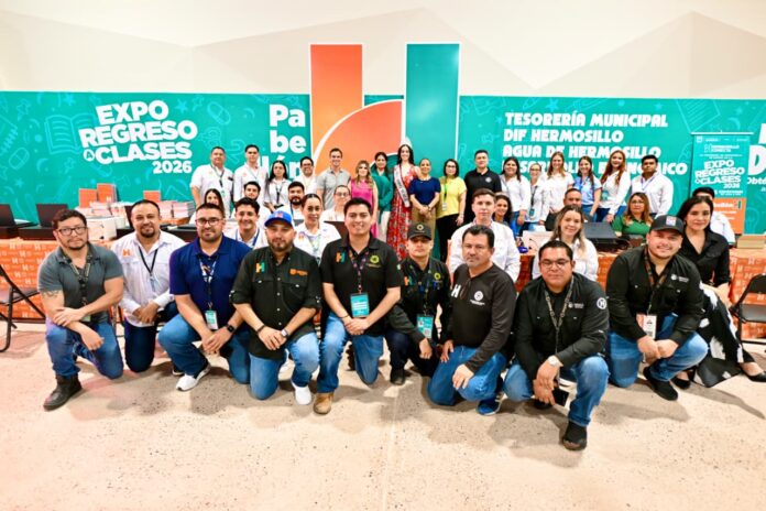 Inicia con atractivos descuentos y promociones el Pabellón H en la Expo Regreso a Clases 2026; Gobierno de Hermosillo, Canaco Servitur, Profeco y comerciantes del Centro hicieron alianza para apoyar la economía familiar en este evento de tres días.