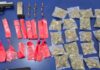 Aseguran arma de fuego y droga