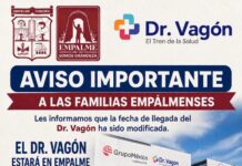 Confirman regreso del Dr. Vagón a Empalme; brindará servicios gratuitos en septiembre