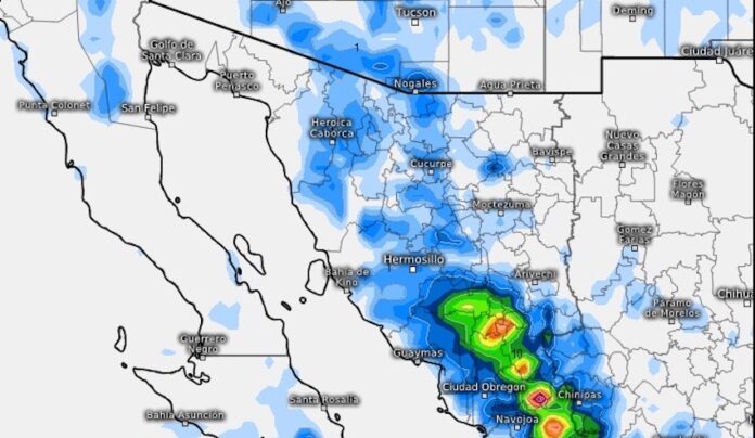 Durante hoy, monzón mexicano continuará generando tormentas; principalmente en la región norte, serrana y sur de la entidad.