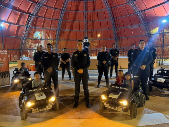 Refuerza Policía Estatal acciones de proximidad ciudadana; para generar confianza entre la población, especialmente con la niñez.