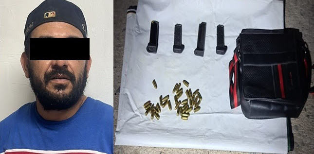 Detienen a sujeto con cartuchos útiles 9mm, en Agua Prieta; y otro hombre es asegurado en Guaymas acusado de violencia familiar; contaba con orden de restricción.