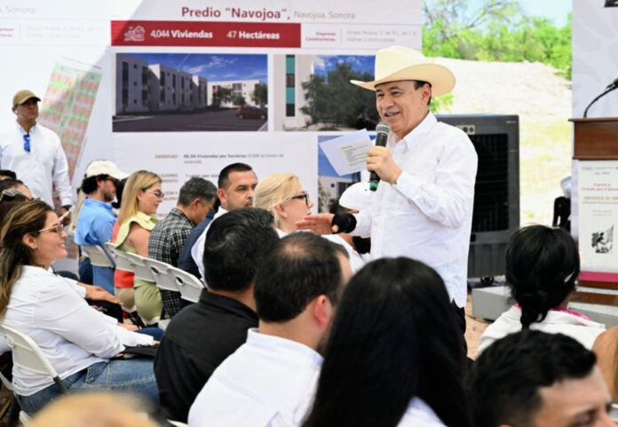 En Sonora se construye vivienda como nunca con respaldo de Sheinbaum; inicia Durazo 4 mil 600 casas en Navojoa.