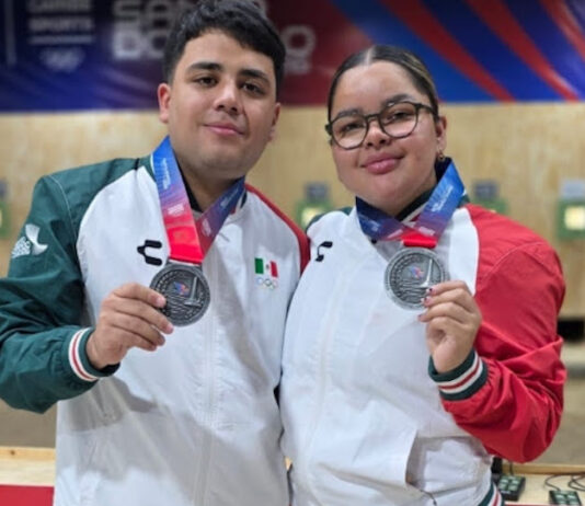 Dupla Sonorense logró plata en equipo mixto en el tiro deportivo de los JCC 2026