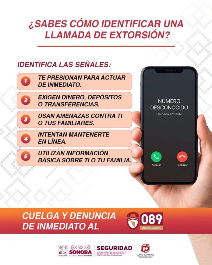 Impulsan el 089 contra la extorsión telefónica; contribuye de manera directa a las acciones de prevención y atención a la ciudadanía.
