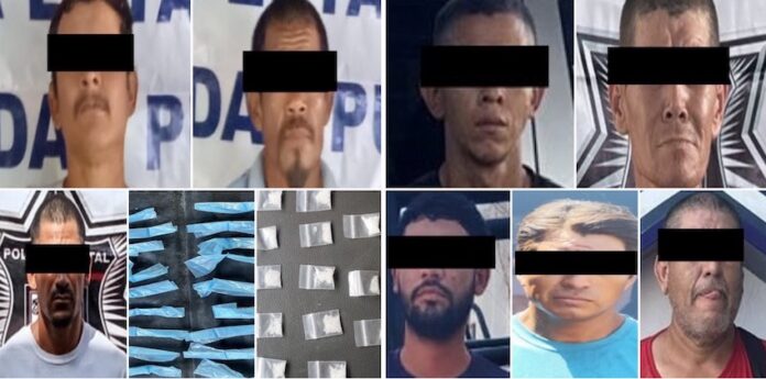 Intensifican operativos contra el narcomenudeo; más detenciones y aseguramientos de droga en municipios de Cajeme, Hermosillo y Quiriego.