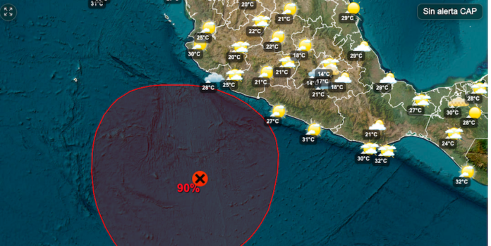 Advierten sobre posible huracán con trayectoria hacia Sonora y Sinaloa; geofísico señala sobre la posible formación de un huracán en el transcurso de la semana.