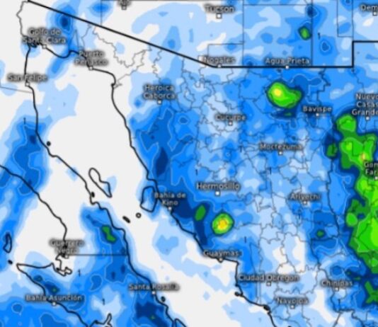 Continúa monzón mexicano favoreciendo con fuertes tormentas
