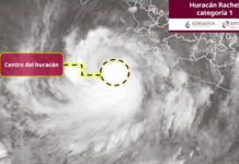 Rachel se intensificó a huracán categoría 1