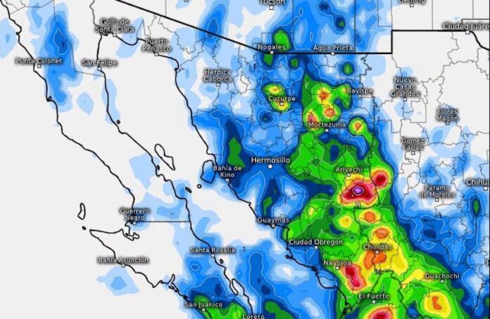 Se prevé para hoy aumento exponencial de tormentas; que podrían registrarse sobre gran parte del territorio estatal a partir del mediodía.