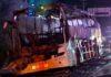 Se incendia autobús de pasajeros en la Mazatlán-Culiacán