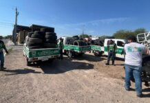 Retira Gobierno Municipal 532 neumáticos en desuso con el Llantatón realizado en Las Minitas