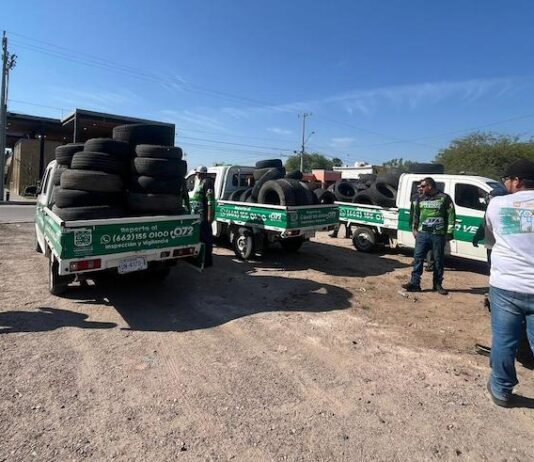 Retira Gobierno Municipal 532 neumáticos en desuso con el Llantatón realizado en Las Minitas