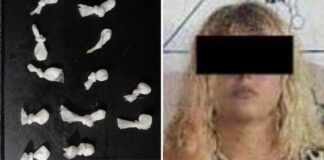 Joven mujer detenida con droga