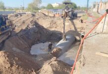 Avanza 75% rehabilitación del colector sanitario Quintero Arce