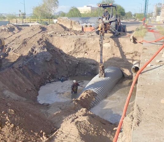 Avanza 75% rehabilitación del colector sanitario Quintero Arce
