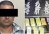 Cae sujeto en posesión de poco mas de 100 dosis de droga