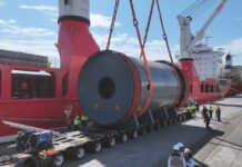 Descarga de pieza de 114 toneladas muestra capacidad logística del puerto