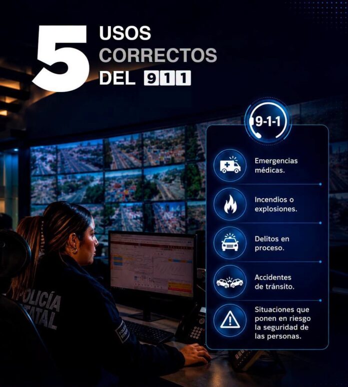 Promueven uso responsable de la línea de emergencias 9-1-1; de suma importancia mantener disponibles sus canales de atención a la ciudadanía.