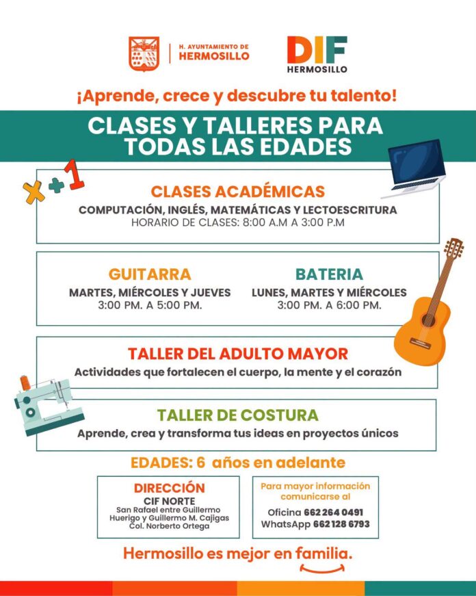 Ofrecen clases y talleres gratuitos para todas las edades; incluye clases académicas de computación, inglés, matemáticas y lectoescritura además de guitarra y batería; además un Taller del Adulto Mayor.
