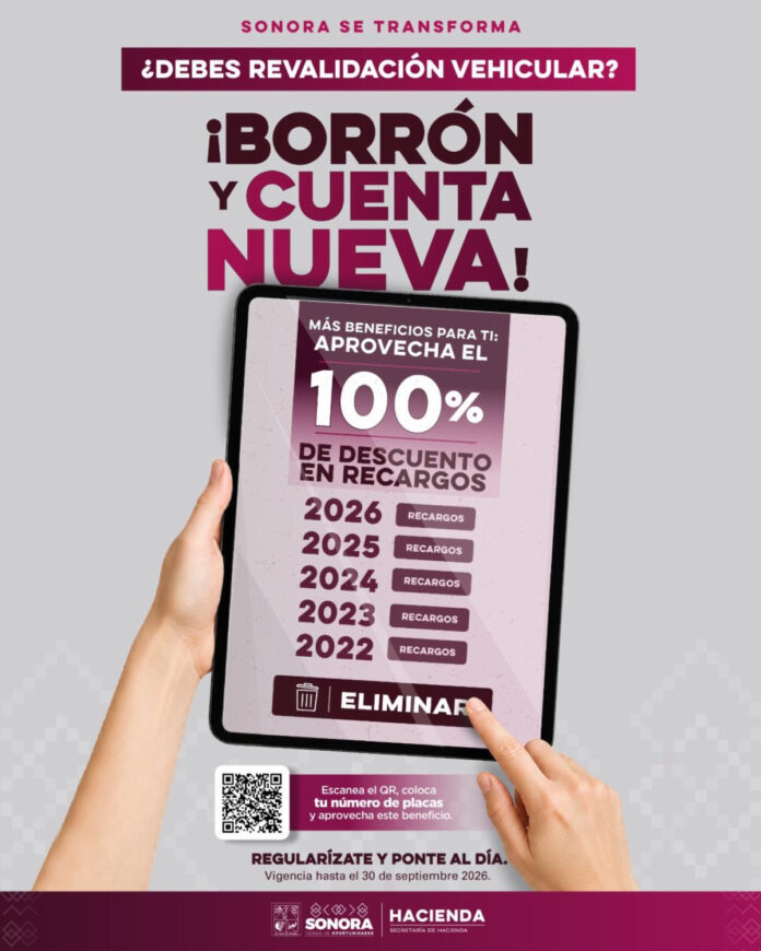 Invitan a aprovechar los últimos días de los beneficios de descuentos de recargos vehiculares, que contempla la eliminación del 100 por ciento de recargos vehiculares al liquidar el adeudo en una sola exhibición.