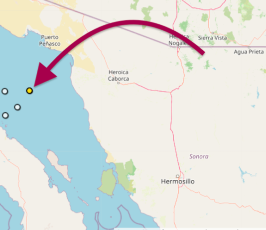 Tembló en Puerto Peñasco, la madrugada de hoy